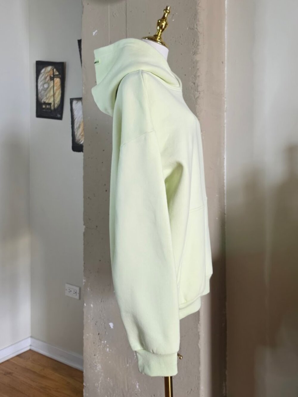 Comfrt Pastel Hoodie in Honeydew Oversized Unisex Size Large NWT - Picture 6 of 15